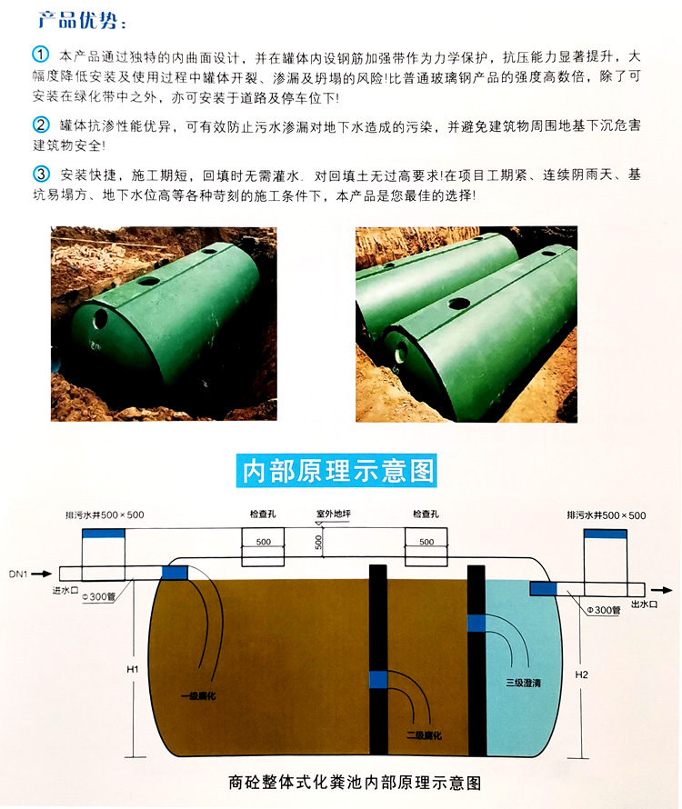 眉县玻璃钢化粪池